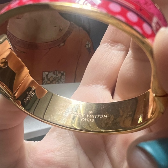LOUIS VUITTON LV Brasserie Confidential BbangleNGLE bracelet GP Gold Pink Small - Picture 5 of 10